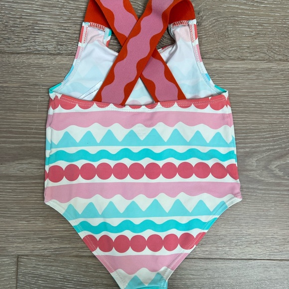 KIDS Stella McCartney Geometric Print Swimsuit - Picture 3 of 3